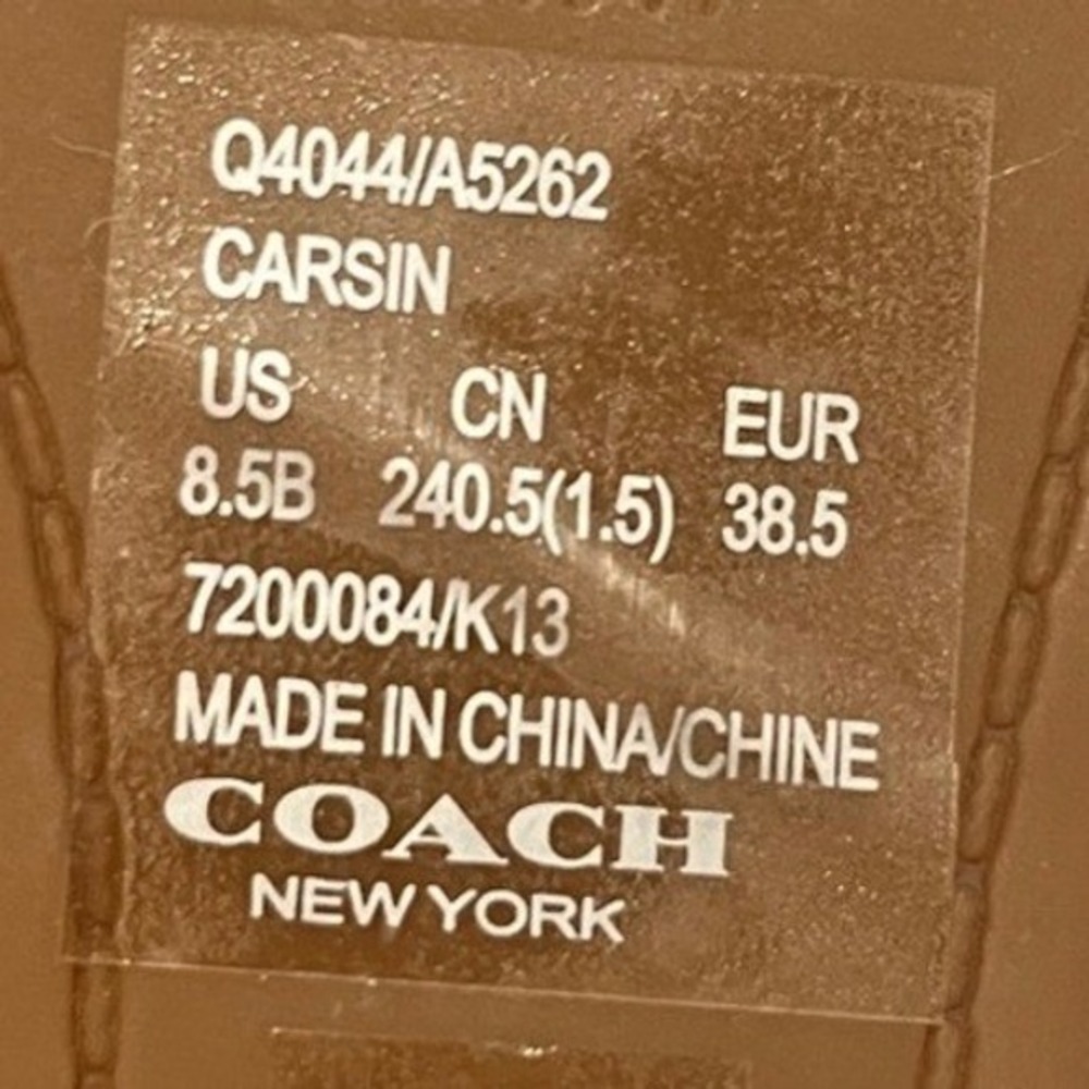 Coach Carsin Red Patent Leather Scalloped Eyelet Ballet Flats Q4044 8.5B - Picture 4 of 7